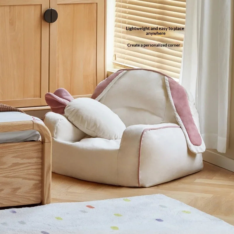 Fauteuil de lecture pour enfants Cozy Bunny avec coussin en peluche carotte