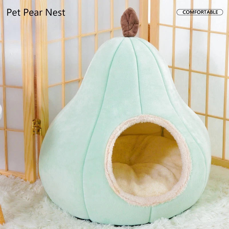 Pear-Shaped Cat Bed | Cozy Plush Pet Nest for Cats