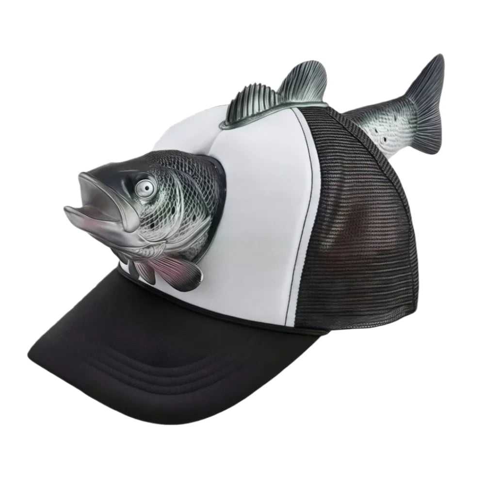 3D Puffer Fish Trucker Hat | Novelty Fishing Cap