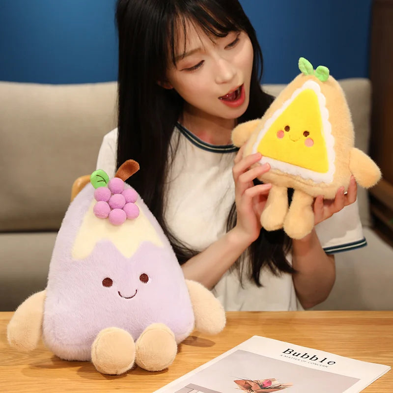Kawaii Strawberry Cake Plush Toy | Cute Dessert Stuffed Animal