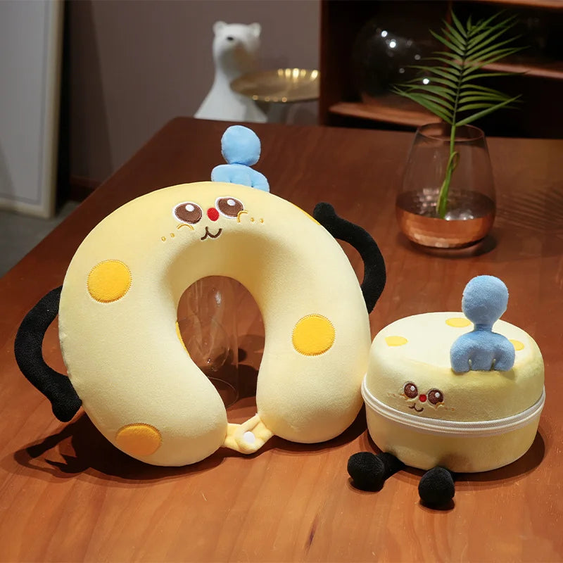 Plush U-Shaped Neck Pillow with Box – Kids & Adults Travel Pillow