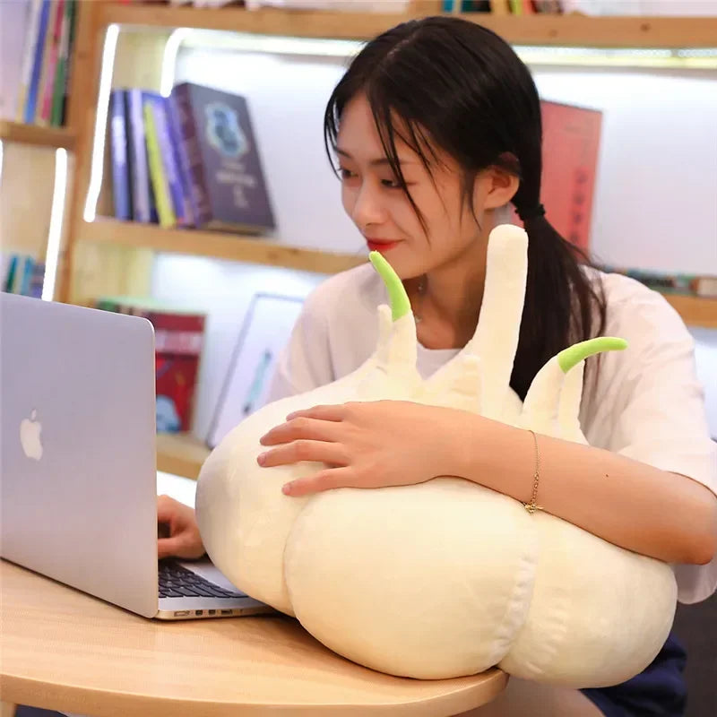 Tête d'ail réaliste en peluche, 1,3 pi | 40 cm