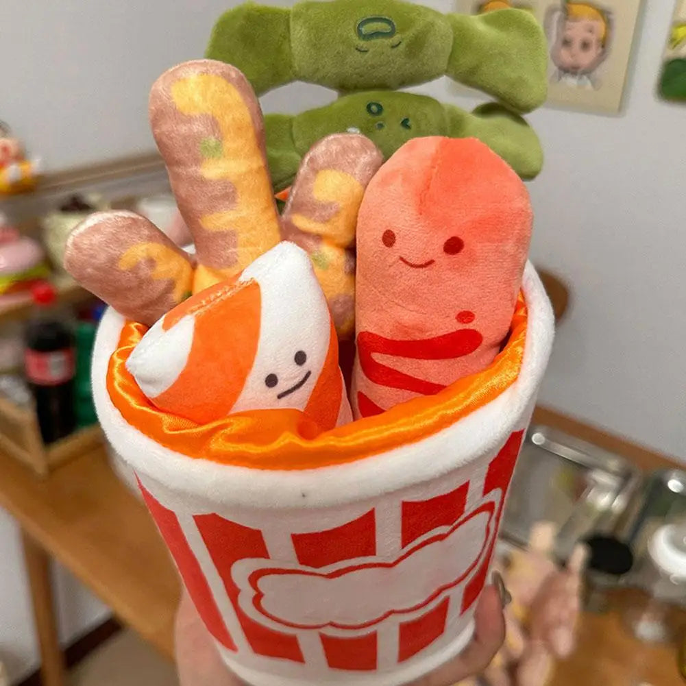 Bowl of Oden Plush Toy Set | Japanese Hot Pot Simulation Food, 20 cm
