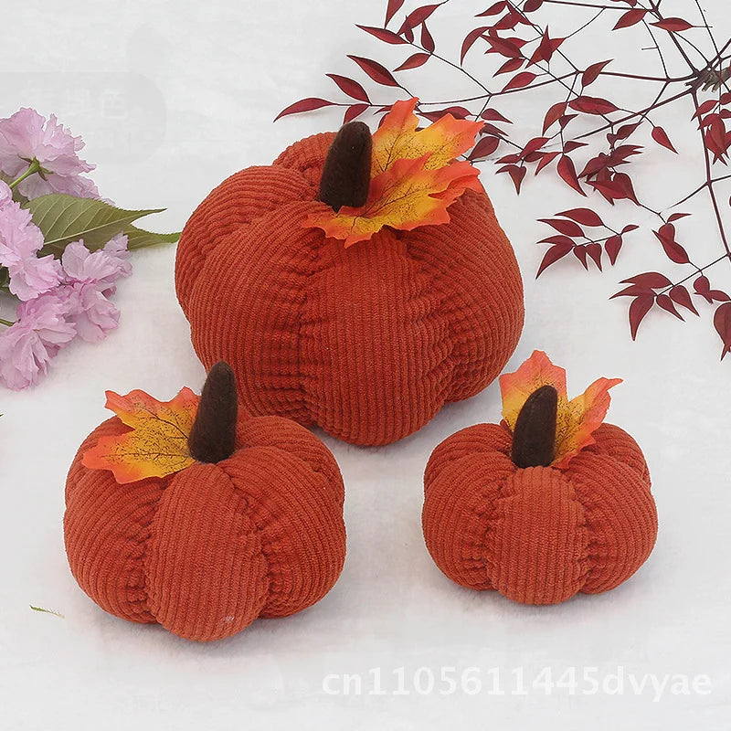 Thanksgiving Pumpkin Plush | Holiday Stuffed Gourd Décor