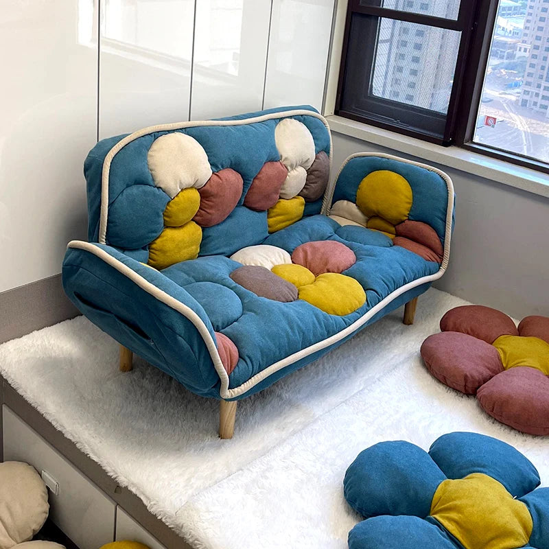 Canapé pour enfants Cozy Blossom à deux places - Deux couleurs