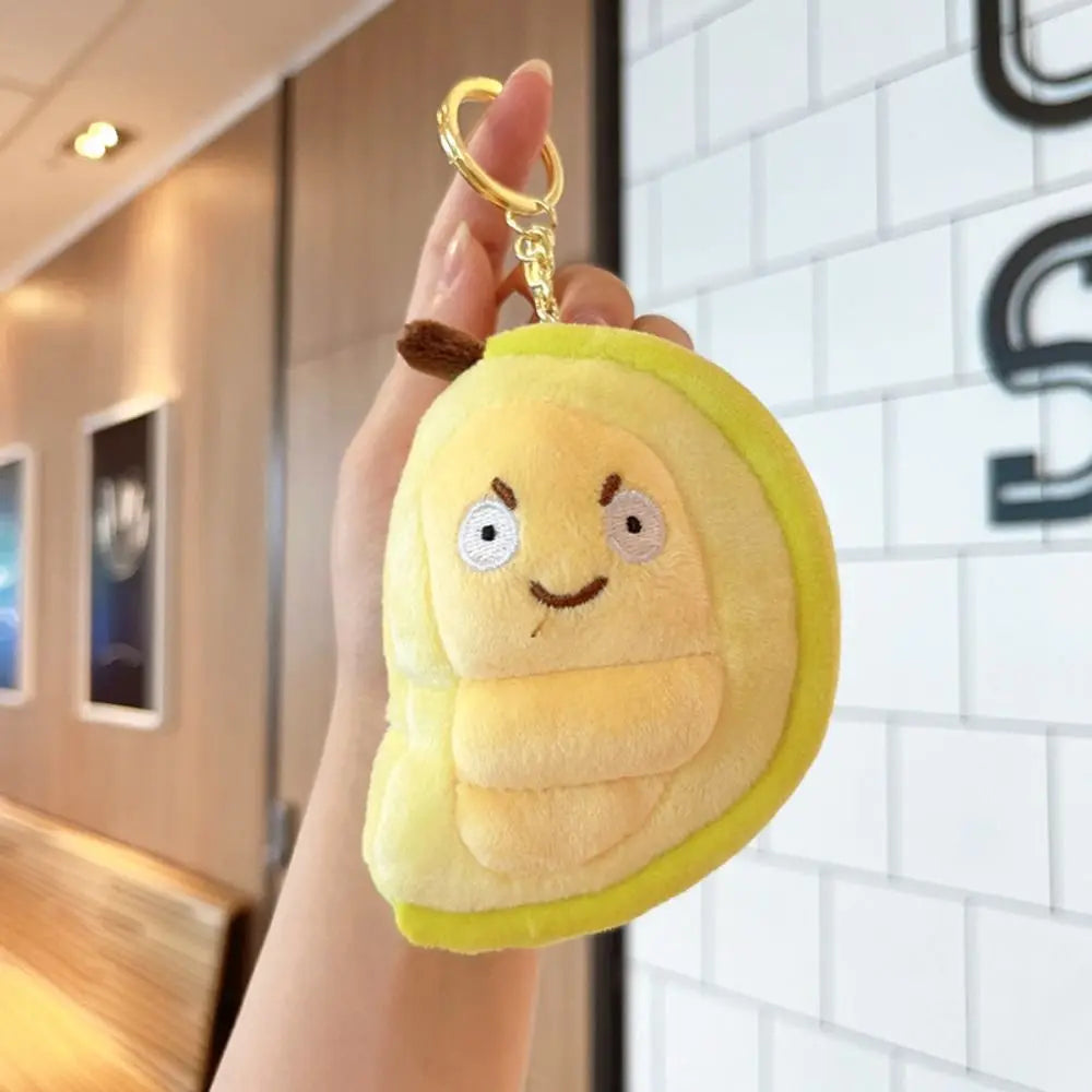 Plushie Cartoon Fruit Durian Keychain, 4" | 9.5 cm