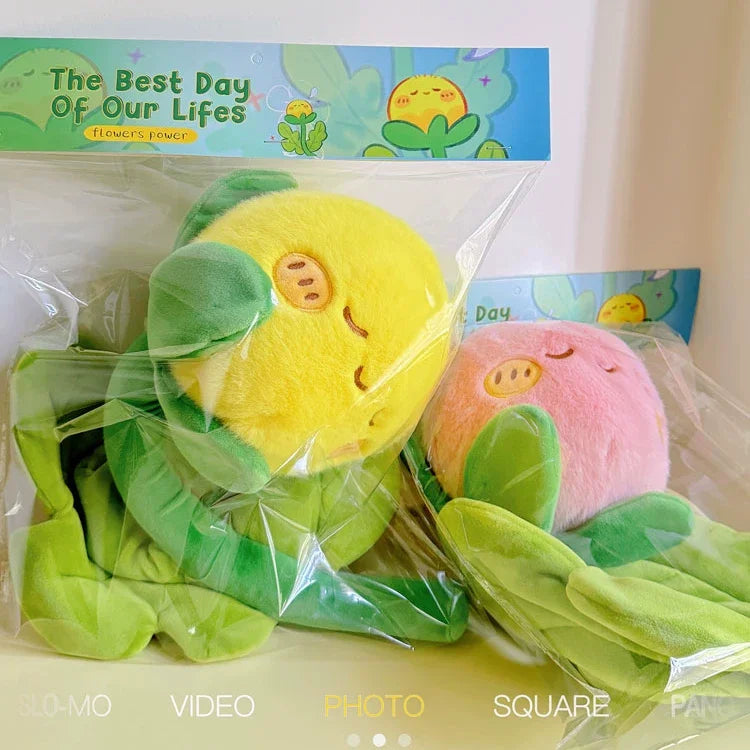 Fluffy Dandelion Plush Toy | Poseable Stuffed Flower Doll, 45cm
