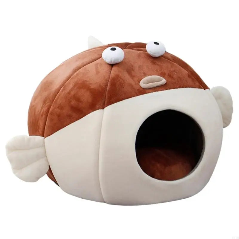 Cama de Mascota de Pescado de Felpa - Para Mascotas de hasta 15 lbs (6.8 kg)