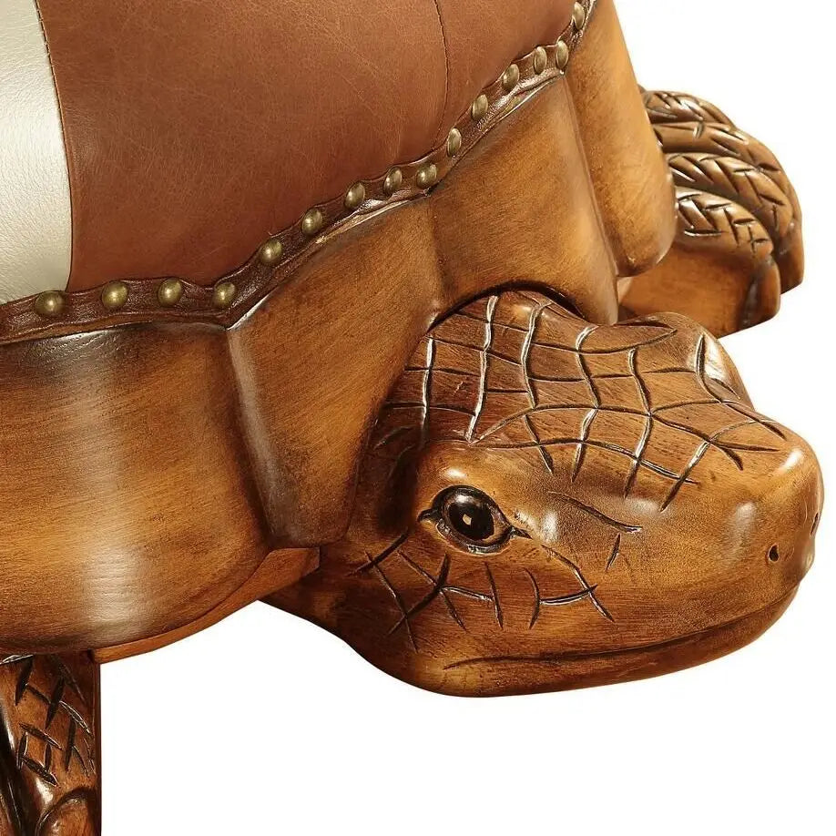 Bespoke Turtle Leather Ottoman