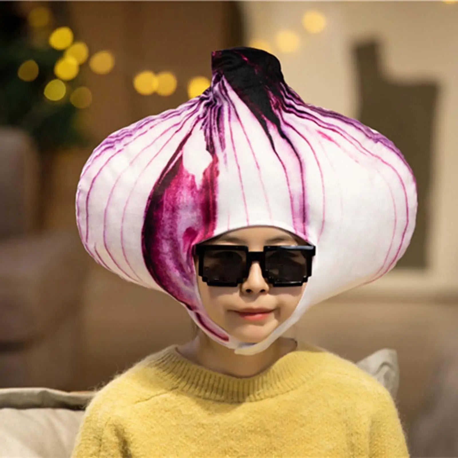 Plush Onion Hat | Kawaii Vegetable Costume Headwear