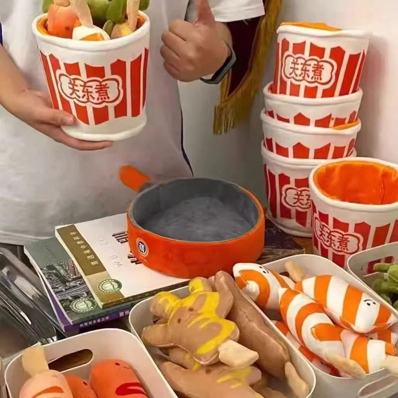Simulation Hot Pot Plush Set | Kawaii Guandong Food Stuffed Toy