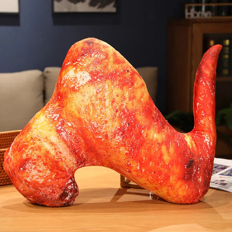 Cojines de carne a la parrilla realistas de peluche, nueve estilos, 8-24" | 20-60 centímetros