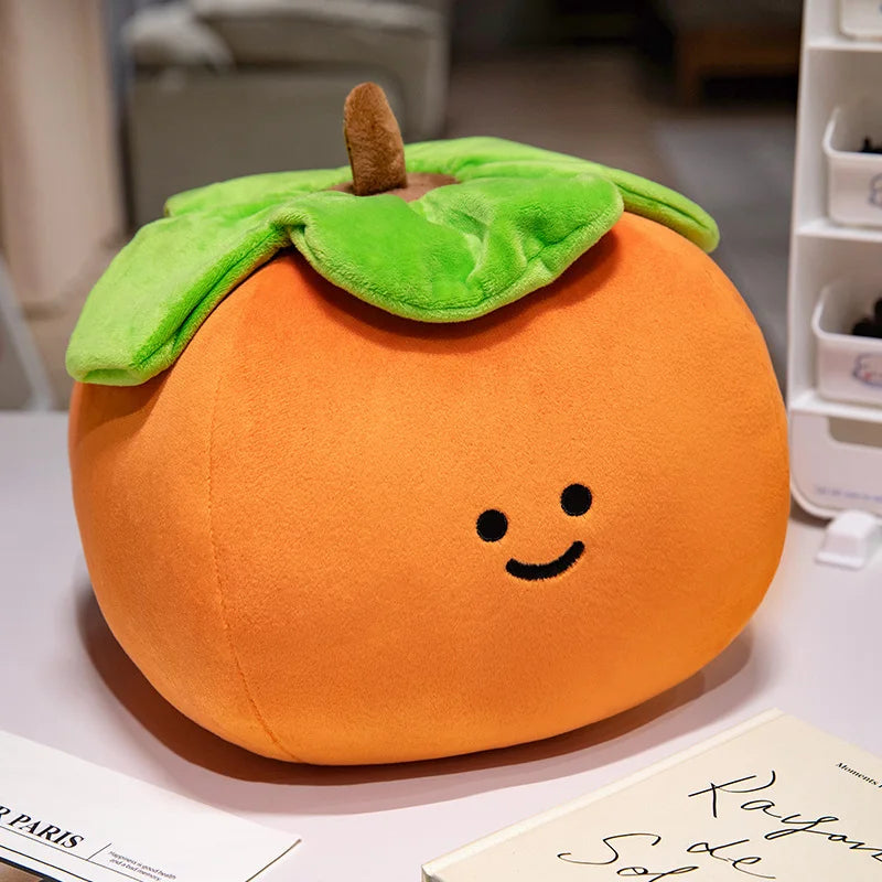 Kawaii Smiling Fruit Plushies – Tomato, Lemon, Pear, Banana & More, 4-20" | 11-50 cm