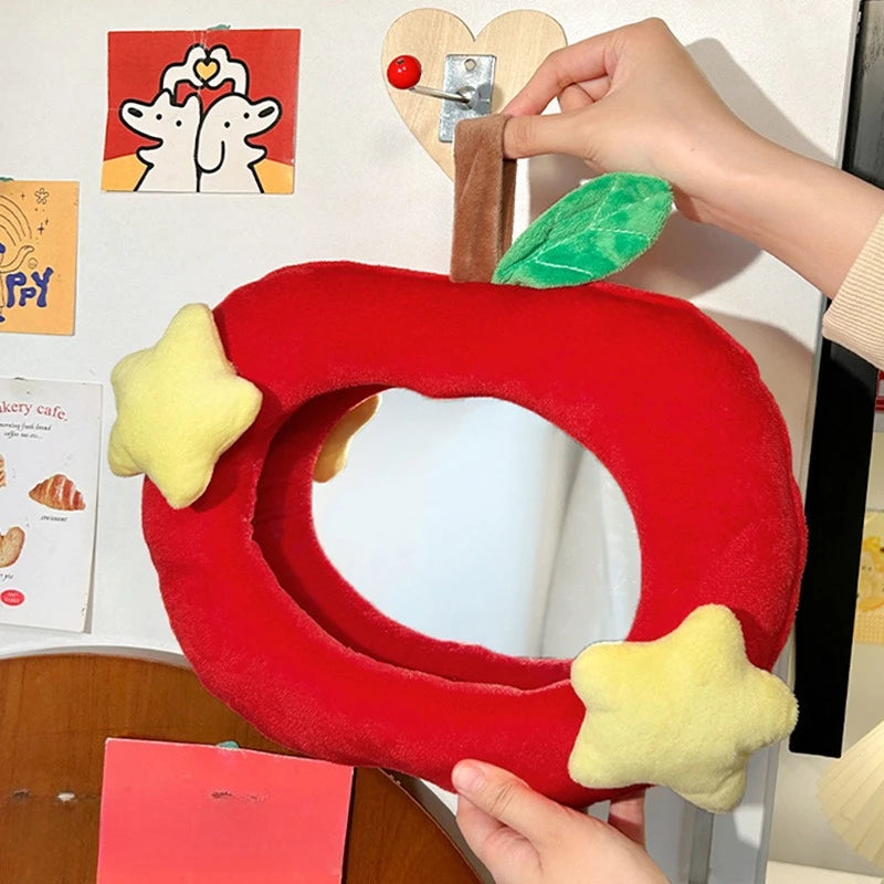 Apple-Shaped Acrylic Makeup Mirror | Cute Wall Vanity Mirror