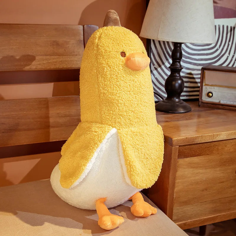 Pato de Pluche Fuzzy Banana, Dos Colores, 20" | 50 centímetros