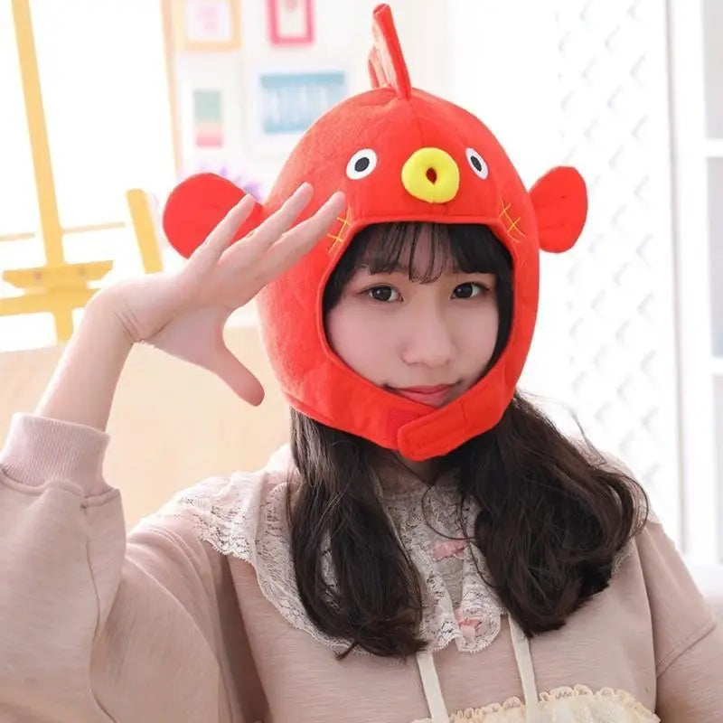 Puffer Fish Plush Headgear | Novelty Aquatic Costume Hat