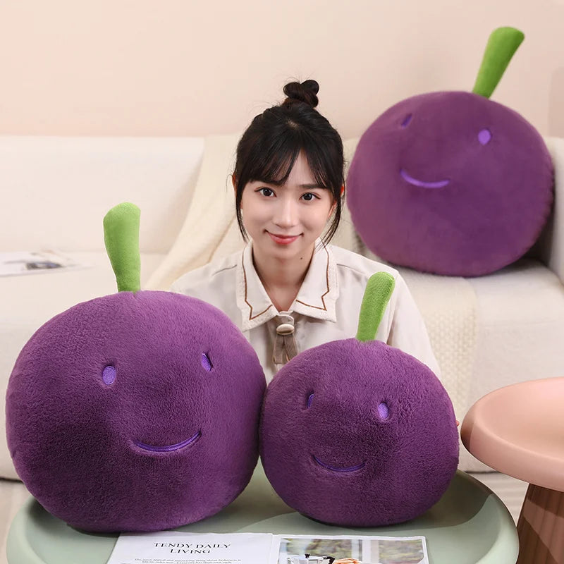 Grape Cluster Plush Toy | Cute Stuffed Fruit Plushie | soft stuffed plushie | packaging view