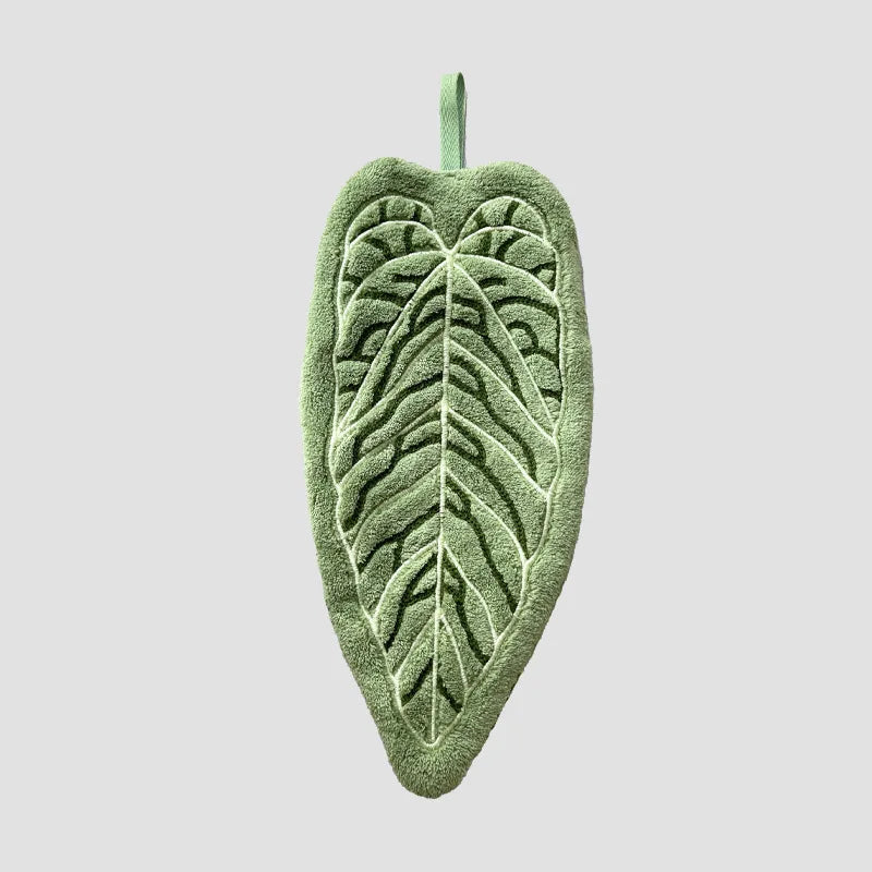 Hot Plant Print Absorbent Hand Towel | Botanical Kitchen Towel