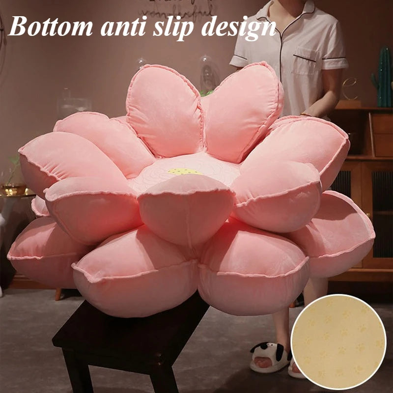 Lotus Blossom Plush Floor Cushion - Two Colors