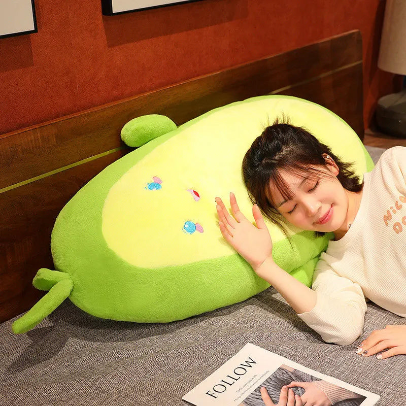 Giant Avocado Plushie – Oversized Fruit Pillow, 20-43" | 50-110 cm