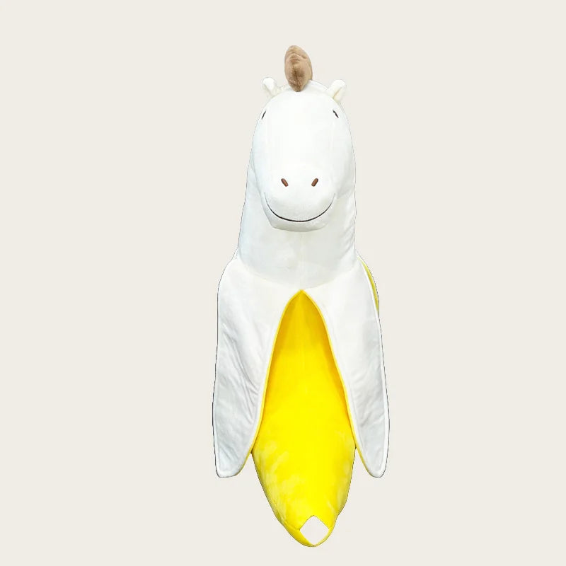 Banana Horse Plush Toy | Funny Hybrid Stuffed Animal, 48 cm