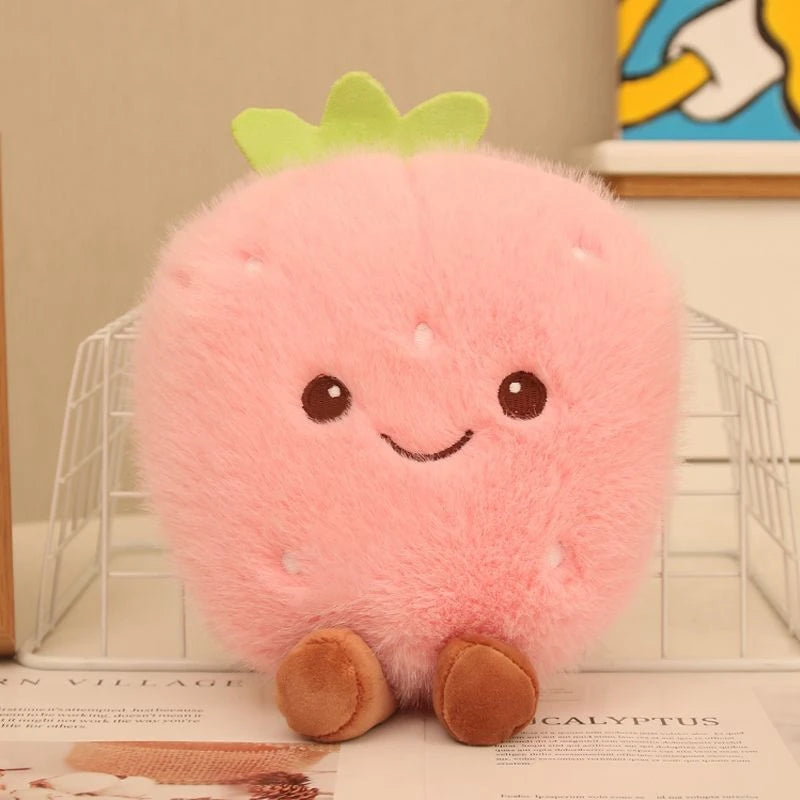 Soft Fruit Plush Toy Set | Pineapple, Strawberry & Watermelon, 22 cm