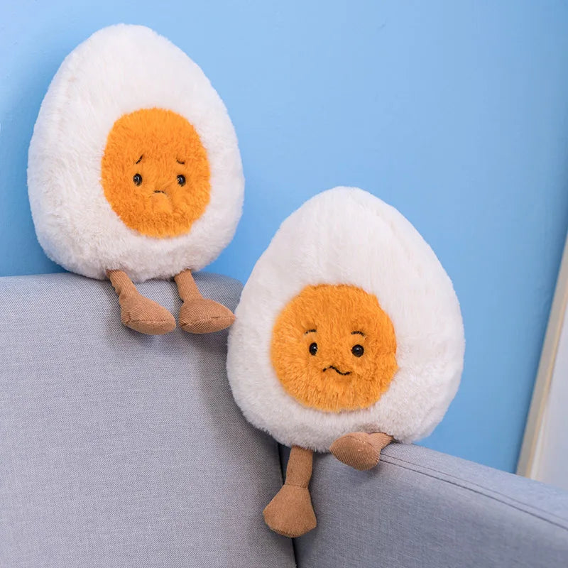 Plushie Emotional Hard-Boiled Egg, Six Designs, 9" | 23 cm