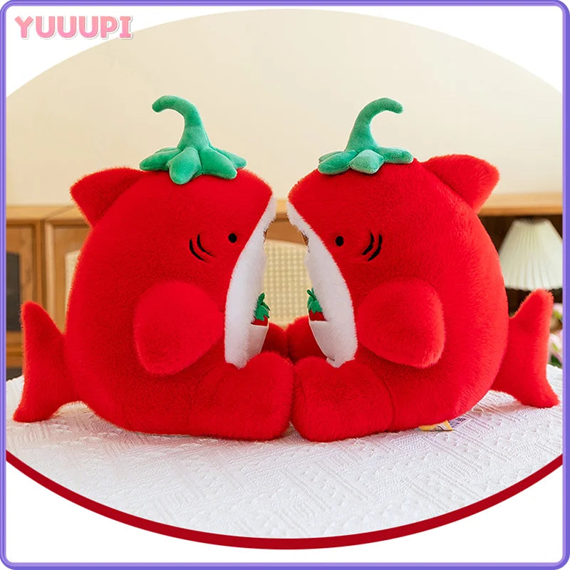 Chili Pepper Shark Plush Toy | Spicy Stuffed Aquatic Toy, 30cm