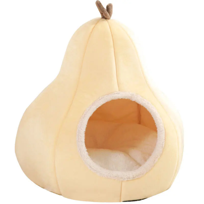 Pear-Shaped Cat Bed | Cozy Plush Pet Nest for Cats | pet plushie toy | size comparison