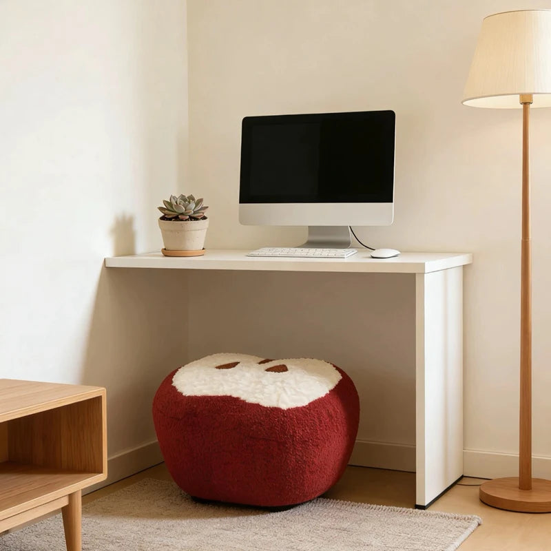 Stuffed Red Apple Plushie – Kawaii Fruit Toy & Room Ornament