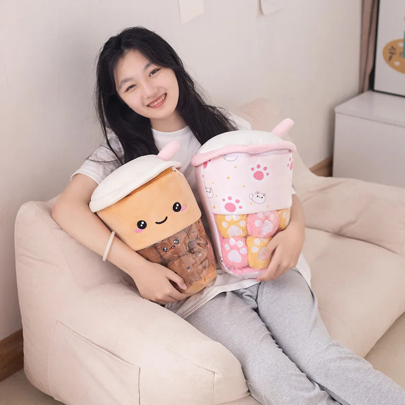 Cup of Bubble Tea Plush Toy | Cute Boba Drink Stuffed Animal
