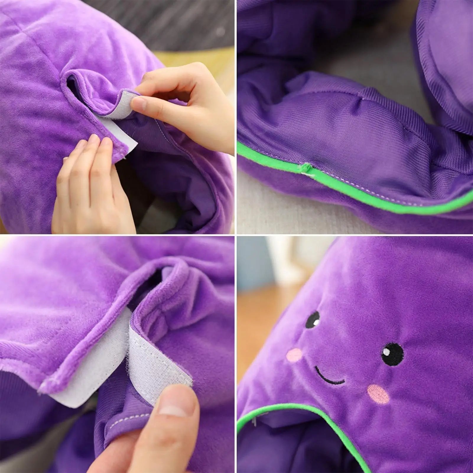 Plüsch-Eggplant-Hut, 18" | 46 cm