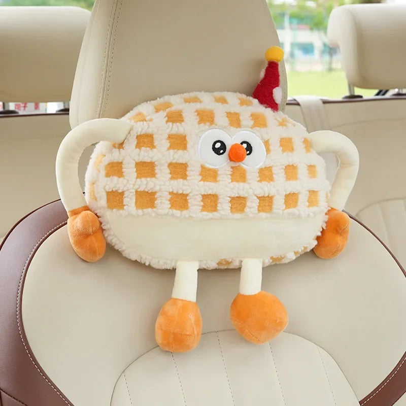 Cojín de Waffle de Cumpleaños de Peluche para Soporte de Cabeza/Lumbar, 14-20" | 35-50 centímetros