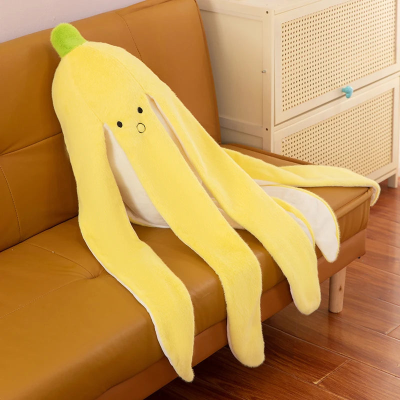Cute Banana Peel Plush Toy | Funny Slipping Banana Stuffed Animal