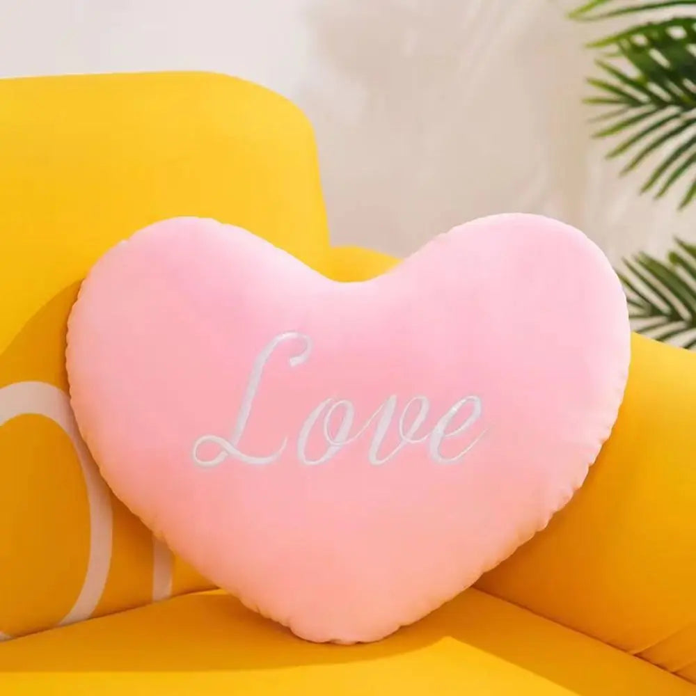 Plush Conversation Heart Throw Pillow