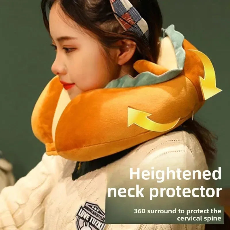 Toast Bread Neck Pillow | Cute Food-Shaped Travel Cushion