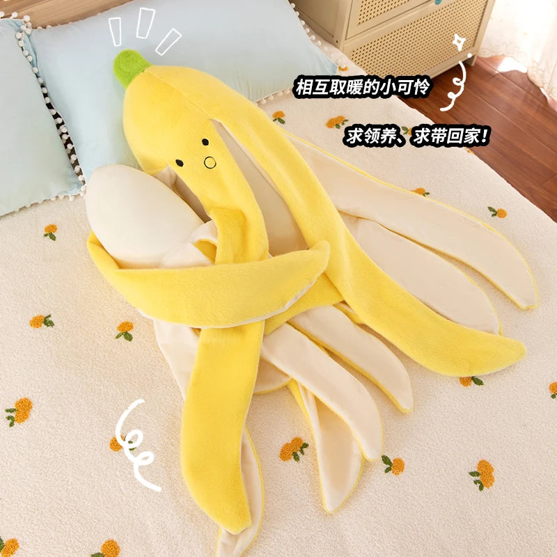 Cute Banana Peel Plush Toy | Funny Slipping Banana Stuffed Animal