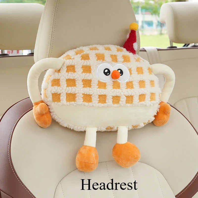 Cojín de Waffle de Cumpleaños de Peluche para Soporte de Cabeza/Lumbar, 14-20" | 35-50 centímetros