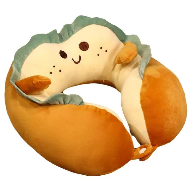 Toast Bread Neck Pillow | Cute Food-Shaped Travel Cushion