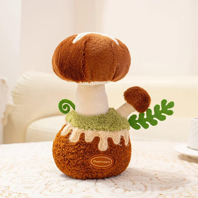 Stuffed Red Mushroom Plush Toy – Kawaii Poisonous Umbrella Mushroom Decor