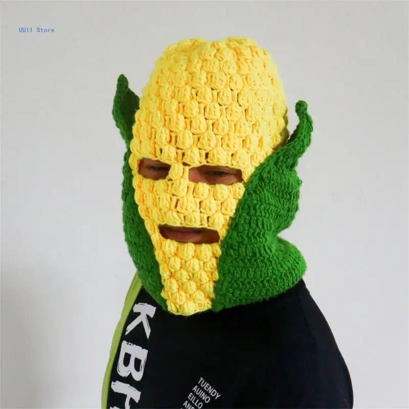 Corn Balaclava Knit Hat | Novelty Halloween Costume Cap