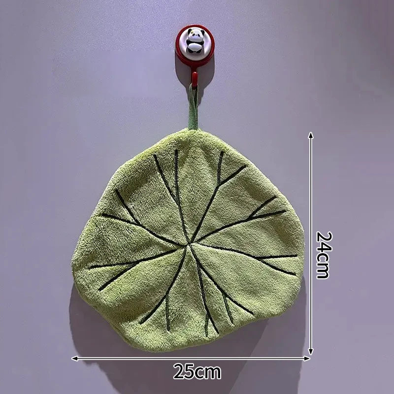 Leaf-Shaped Hand Towel – Hanging Kitchen Handkerchief