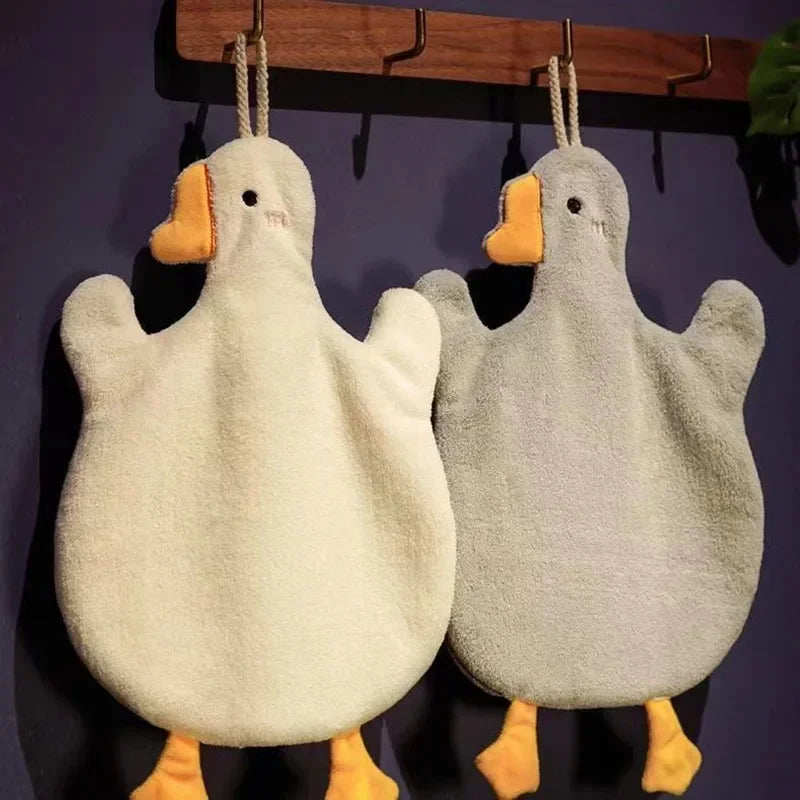 Cartoon Goose Hanging Hand Towel | Absorbent Kitchen & Bathroom Towel
