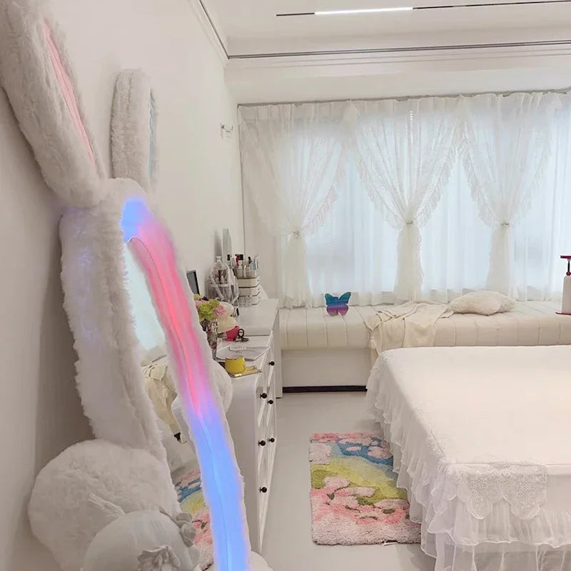 Plush Rabbit Body Mirror with LED Lights | 39" x 75" (100 x 190 cm)