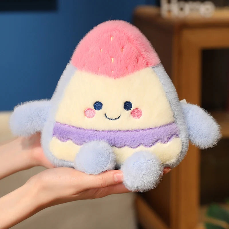 Kawaii Strawberry Cake Plush Toy | Cute Dessert Stuffed Animal