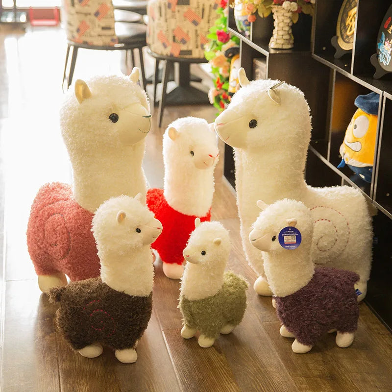 Animal de peluche Alpaca Adorable, Seis Colores, 10" | 25 centímetros