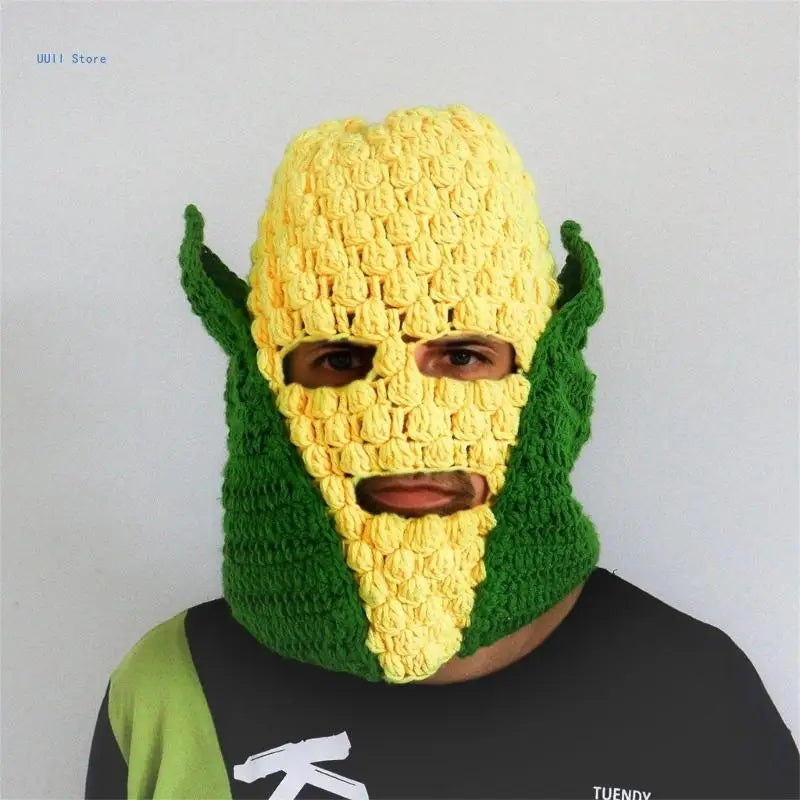 Corn Balaclava Knit Hat | Novelty Halloween Costume Cap