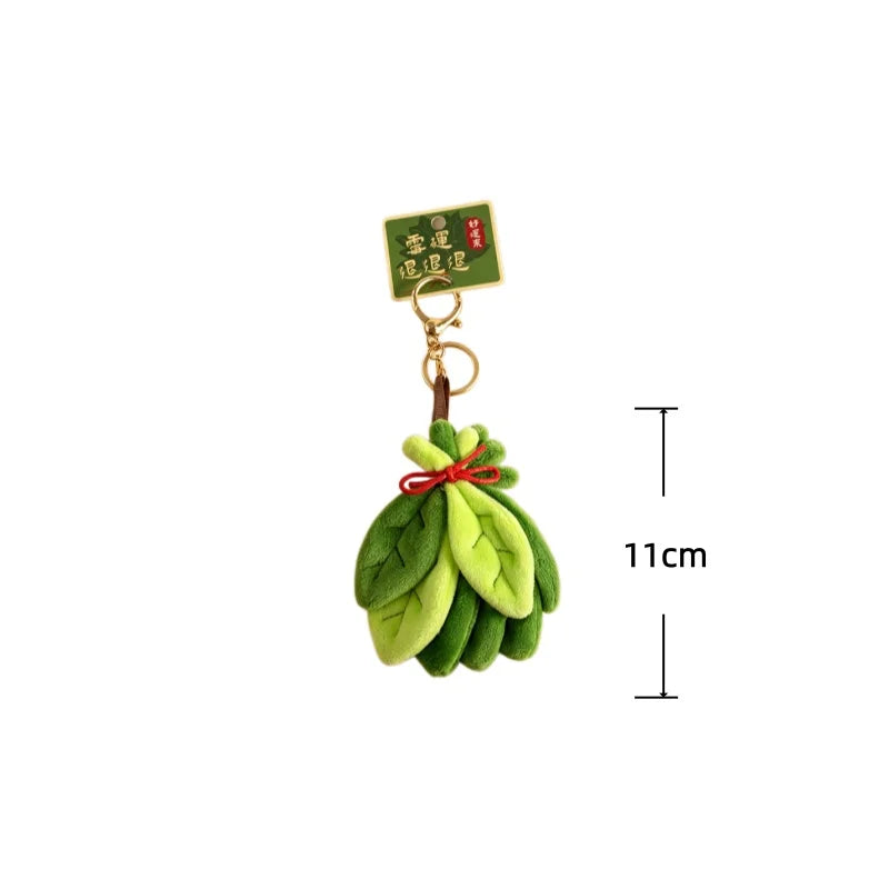 Pomelo Lucky Leaf Plush Pendant | Kawaii New Year Decorative Charm