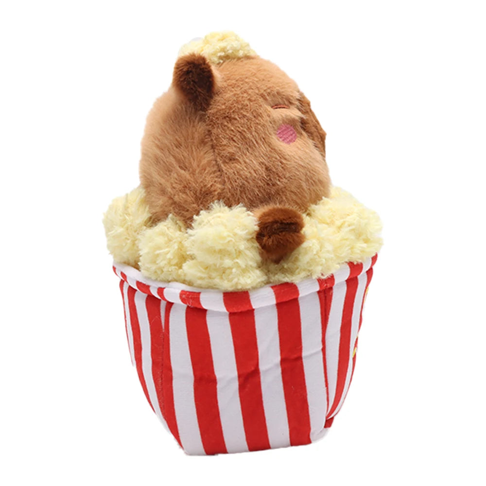 Puffed Rice Capybara Plush Toy – Kawaii Stuffed Animal Decor
