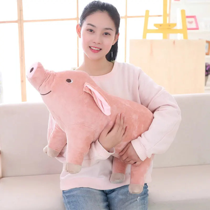 Giant Cute Pig Stuffed Plush Toy | Soft Kawaii Piggy, 10-24\" | 25-60 cm